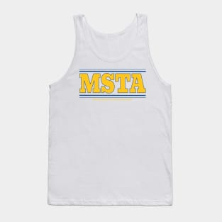 MSTA Old School Sault Ste. Marie Blue/Yellow Tank Top